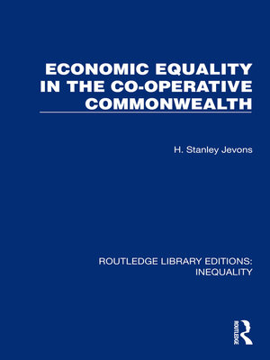 cover image of Economic Equality in the Co-Operative Commonwealth